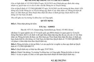 Quyết định 1086/QĐ-BTTTT 2014 thừa nhận phòng đo kiểm