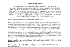 Thông tư liên tịch 101/2014/TTLT-BQP-BCA-BLĐTBXH sửa đổi 148/2007/TTLT/BQP-BCA-BLĐTBXH