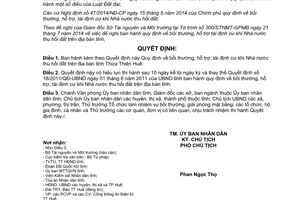 Quyết định 46/2014/QĐ-UBND bồi thường hỗ trợ tái định cư khi Nhà nước thu hồi đất Thừa Thiên Huế