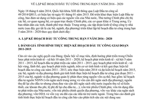 Chỉ thị 23/CT-TTg 2014 lập kế hoạch đầu tư công trung hạn 2016 2020