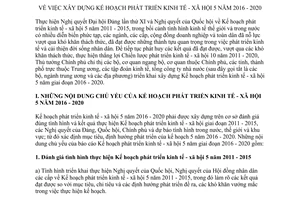 Chỉ thị 22/CT-TTg 2014 xây dựng Kế hoạch phát triển kinh tế xã hội 2016 2020