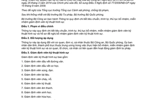 Thông tư 33/2014/TT-BCA trình tự thủ tục bổ nhiệm miễn nhiệm giám định viên kỹ thuật hình sự