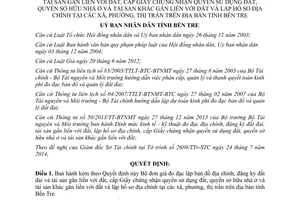 Quyết định 23/2014/QĐ-UBND Bộ đơn giá đo đạc lập bản đồ địa chính đăng ký đất đai Bến Tre
