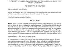 Quyết định 1302/QĐ-KTNN 2014 nhiệm vụ quyền hạn Vụ Tổng hợp Tổng Kiểm toán Nhà nước