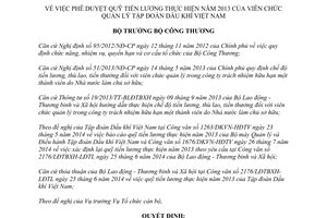 Quyết định 6940/QĐ-BCT 2014 quỹ tiền lương thực hiện 2013 viên chức quản lý Tập đoàn Dầu khí Việt Nam