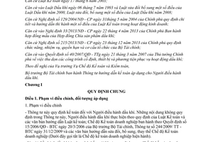 Thông tư 107/2014/TT-BTC hướng dẫn kế toán áp dụng cho Người điều hành dầu khí