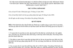 Quyết định 1338/QĐ-TTg 2014 phân công soạn thảo văn bản hướng dẫn thi hành luật