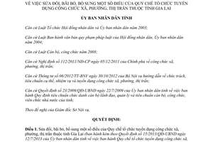 Quyết định 15/2014/QĐ-UBND sửa đổi Quy chế tuyển dụng công chức xã phường thị trấn Gia Lai