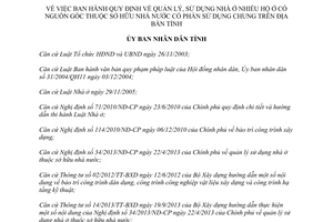 Quyết định 22/2014/QĐ-UBND quản lý sử dụng nhà ở nhiều hộ ở sở hữu nhà nước Bình Định