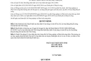 Quyết định 26/2014/QĐ-UBND nội dung mức hỗ trợ cho hoạt động khuyến nông Tiền Giang