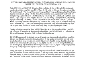 Thông báo 816/TB-BGTVT Hội nghị đối thoại doanh nghiệp vận tải biển cảng biển 2014