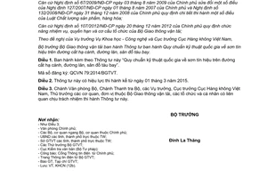 Thông tư 34/2014/TT-BGTVT Quy chuẩn kỹ thuật quốc gia sơn tín hiệu đường cất hạ cánh đường lăn sân đỗ tàu bay