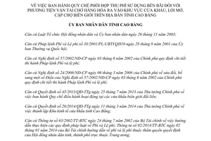 Quyết định 1136/QĐ-UBND 2014 phối hợp thu phí sử dụng bến bãi khu vực cửa khẩu lối mở Cao Bằng