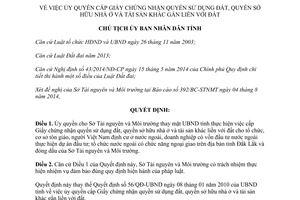 Quyết định 1874/QĐ-UBND 2014 ủy quyền cấp giấy chứng nhận quyền sử dụng đất Đắk Lắk