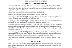 Quyết định 57/2014/QĐ-UBND mức chi phổ biến giáo dục pháp luật chuẩn tiếp cận pháp luật Ninh Thuận