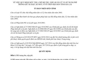 Quyết định 18/2014/QĐ-UBND chế độ thu nộp quản lý sử dụng phí trông giữ xe Gia Lai