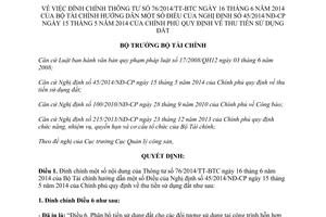 Quyết định 1989/QĐ-BTC 2014 đính chính 76/2014/TT-BTC thu tiền sử dụng đất
