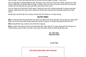 Quyết định 2204/QĐ-UBND 2014 công bố thủ tục hành chính thuộc Sở Thông tin Truyền thông Cần Thơ