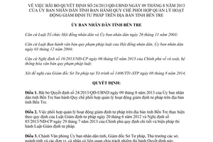 Quyết định 1639/QĐ-UBND 2014 bãi bỏ 24/2013/QĐ-UBND quản lý hoạt động giám định tư pháp Bến Tre