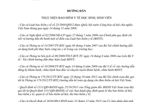 Hướng dẫn 02/LT-SGDĐT-STC-BHXH 2014 thực hiện bảo hiểm y tế học sinh sinh viên Quảng Ninh