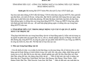 Báo cáo 4057/TCĐBVN-ATGT 2014 tình hình tiêu cực phòng chống tiêu cực kiểm soát tải trọng xe