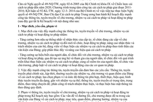 Kế hoạch 38-KH/CCTP 2014 tuyên truyền chủ trương nhiệm vụ cải cách tư pháp hoạt động tư pháp