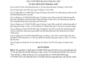 Quyết định 44/QĐ-UBND năm 2014 bổ sung 38/QĐ-UBND thu phí trông giữ xe đạp xe máy ô tô Bạc Liêu