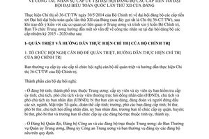 Hướng dẫn 26-HD/BTCTW 2014 công tác nhân sự cấp ủy tiến tới Đại hội đại biểu toàn quốc lần thứ XII của Đảng