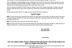 Quyết định 2230/QĐ-UBND 2014 công bố thủ tục hành chính thuộc Sở Kế hoạch Đầu tư Cần Thơ