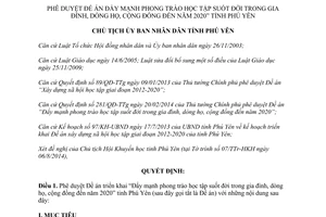 Quyết định 1328/QĐ-UBND 2014 phê duyệt Đề án Đẩy mạnh phong trào học tập suốt đời đến 2020 Phú Yên