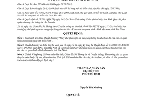 Quyết định 392/2014/QĐ-UBND Quy chế phát ngôn cung cấp thông tin cho báo chí Bắc Ninh