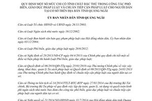 Quyết định 40/2014/QĐ-UBND mức chi phổ biến giáo dục pháp luật chuẩn tiếp cận pháp luật Quảng Ngãi