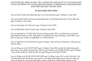 Quyết định 55/2014/QĐ-UBND thu nộp quản lý phí cung cấp thông tin đăng ký giao dịch bảo đảm Hà Tĩnh