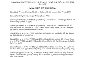 Quyết định 34/2014/QĐ-UBND mức thu quản lý sử dụng phí vệ sinh Hà Nam