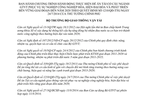 Quyết định 3177/QĐ-BGTVT 2014 Tái cơ cấu giao thông vận tải công nghiệp hoá hiện đại hoá 2020 1210/QĐ-TTg