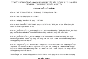 Quyết định 1648/QĐ-UBND 2014 Quy hoạch xây dựng khu trung tâm cửa khẩu Thanh Thủy Hà Giang