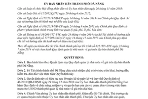 Quyết định 26/2014/QĐ-UBND Quy định quản lý nhà nước về giá Đà Nẵng