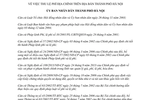 Quyết định 60/2014/QĐ-UBND thu lệ phí địa chính Hà Nội