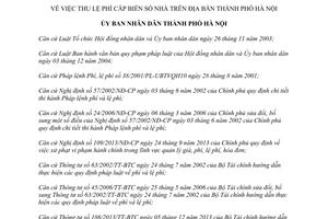 Quyết định 61/2014/QĐ-UBND thu lệ phí cấp biển số nhà Hà Nội