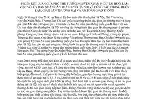 Thông báo 331/TB-VPCP 2014 kết luận Phó Thủ tướng buổi làm việc tại Hà Nội chống buôn lậu an toàn giao thông