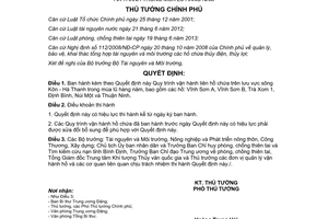 Quyết định 1462/QĐ-TTg 2014 Quy trình vận hành liên hồ chứa trên lưu vực sông Kôn Hà Thanh mùa lũ hàng năm