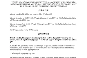 Nghị quyết 61/NQ-CP 2014 sửa đổi 02/NQ-CP tháo gỡ khó khăn sản xuất kinh doanh hỗ trợ thị trường giải quyết nợ xấu