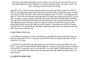 Kế hoạch 258/KH-BCA-C66 năm 2014 tổ chức tập huấn quy định liên quan Luật phòng cháy chữa cháy