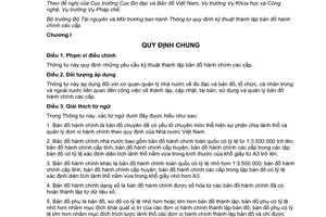 Thông tư 47/2014/TT-BTNMT kỹ thuật thành lập bản đồ hành chính các cấp