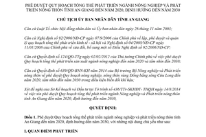 Quyết định 1350/QĐ-UBND 2014 Quy hoạch phát triển nông nghiệp phát triển nông thôn An Giang 2020 2030