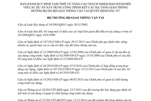 Quyết định 3230/QĐ-BGTVT 2014 tạm thời trách nhiệm bảo hành xây dựng công trình giao thông đường bộ