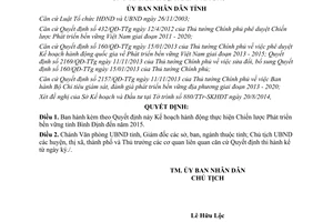 Quyết định 2847/QĐ-UBND 2014 Kế hoạch thực hiện Chiến lược Phát triển bền vững Bình Định đến 2015