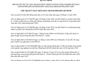 Quyết định 4300/QĐ-UBND 2014 Quy hoạch phát triển ngành công nghiệp dệt may Hồ Chí Minh đến 2020