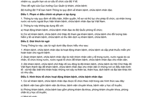 Thông tư 30/2014/TT-BYT quy định khám chữa bệnh nhân đạo