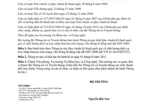 Thông tư 10/2014/TT-BTTTT Quy chuẩn kỹ thuật chất lượng truy nhập Internet trên mạng IMT-2000